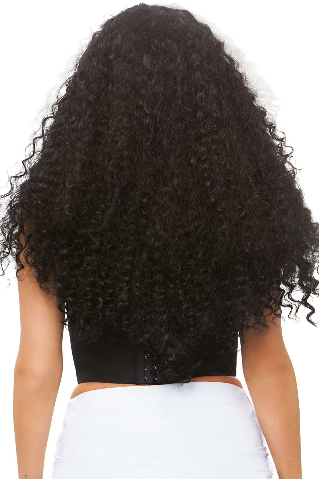 Long Curly Black/White Wig