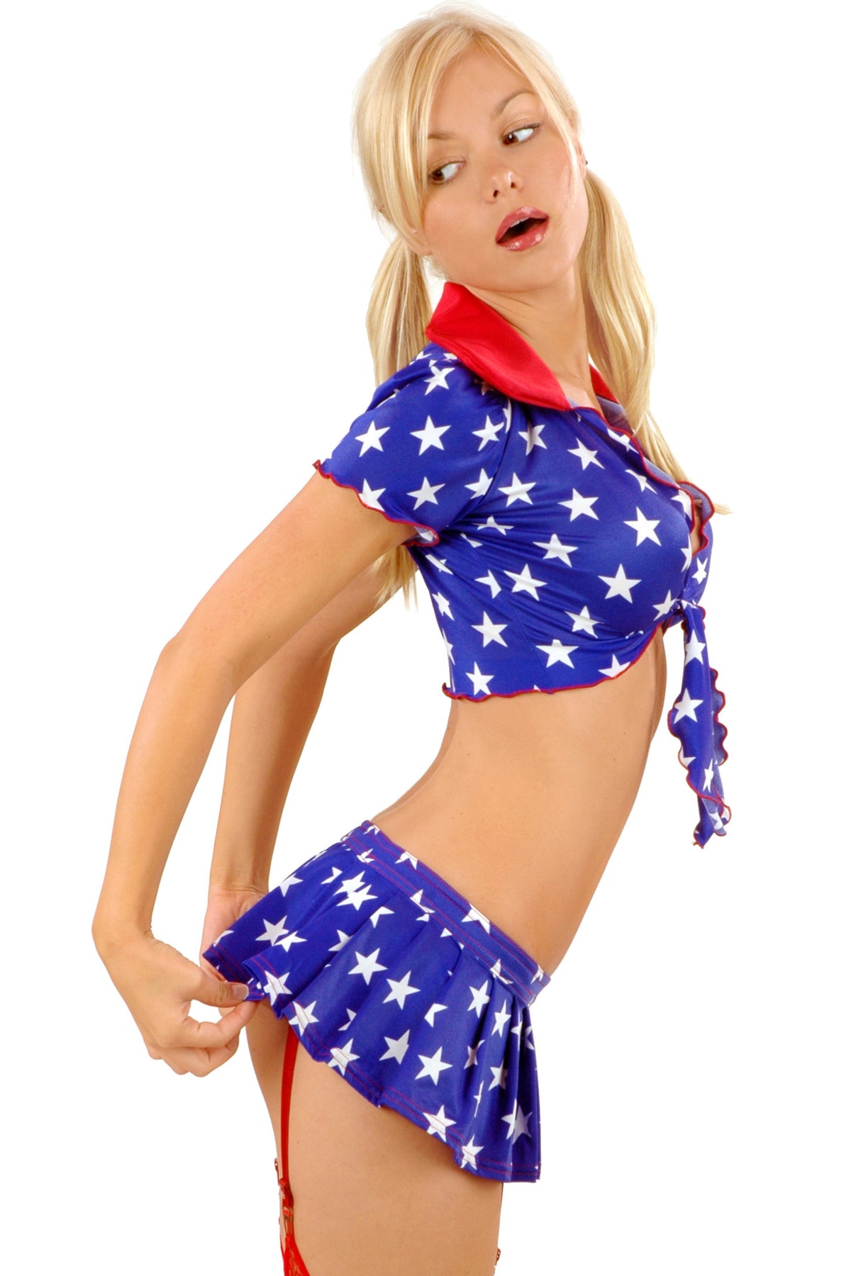 Star-Spangled Cabbage Tie Top