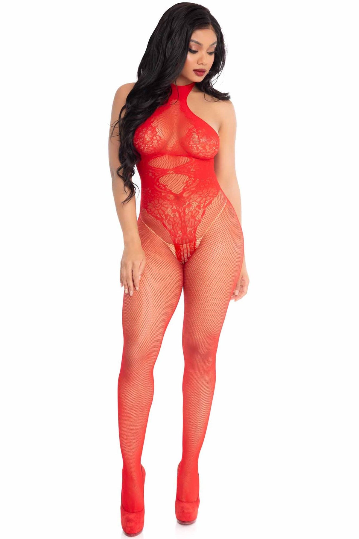 Floral Lace Hourglass Bodystocking