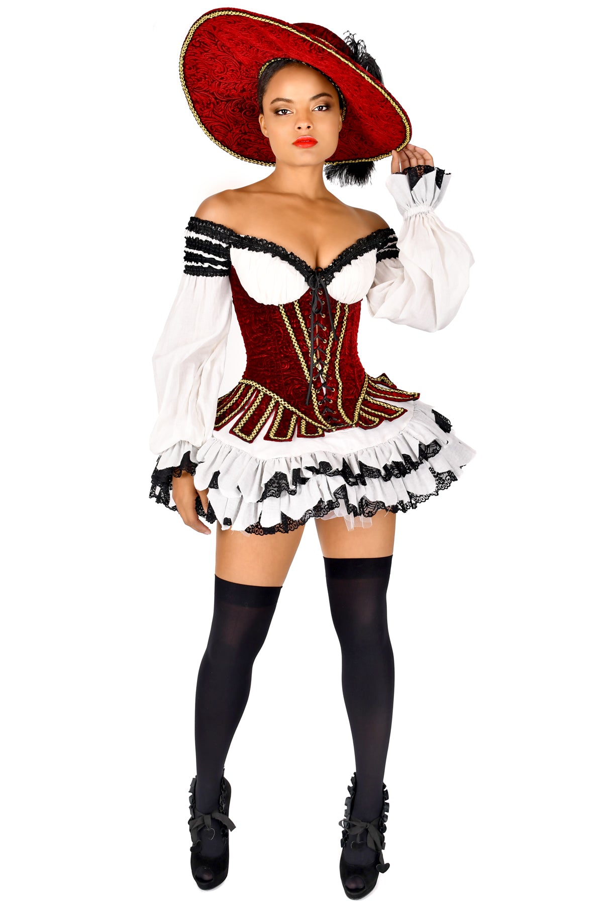 Sharon Pirate Corset with Sleeves –