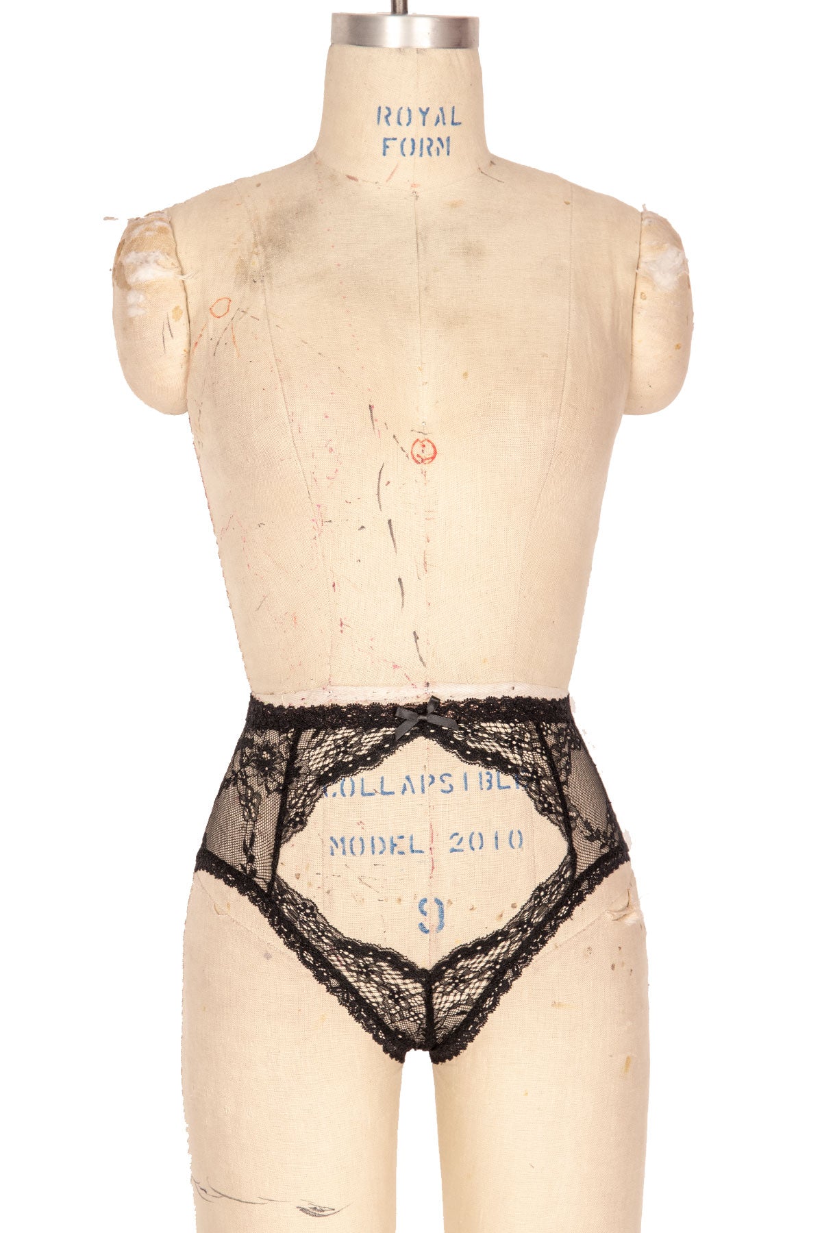 Grace High-Waisted Panty with Open Front & Lattice Butt