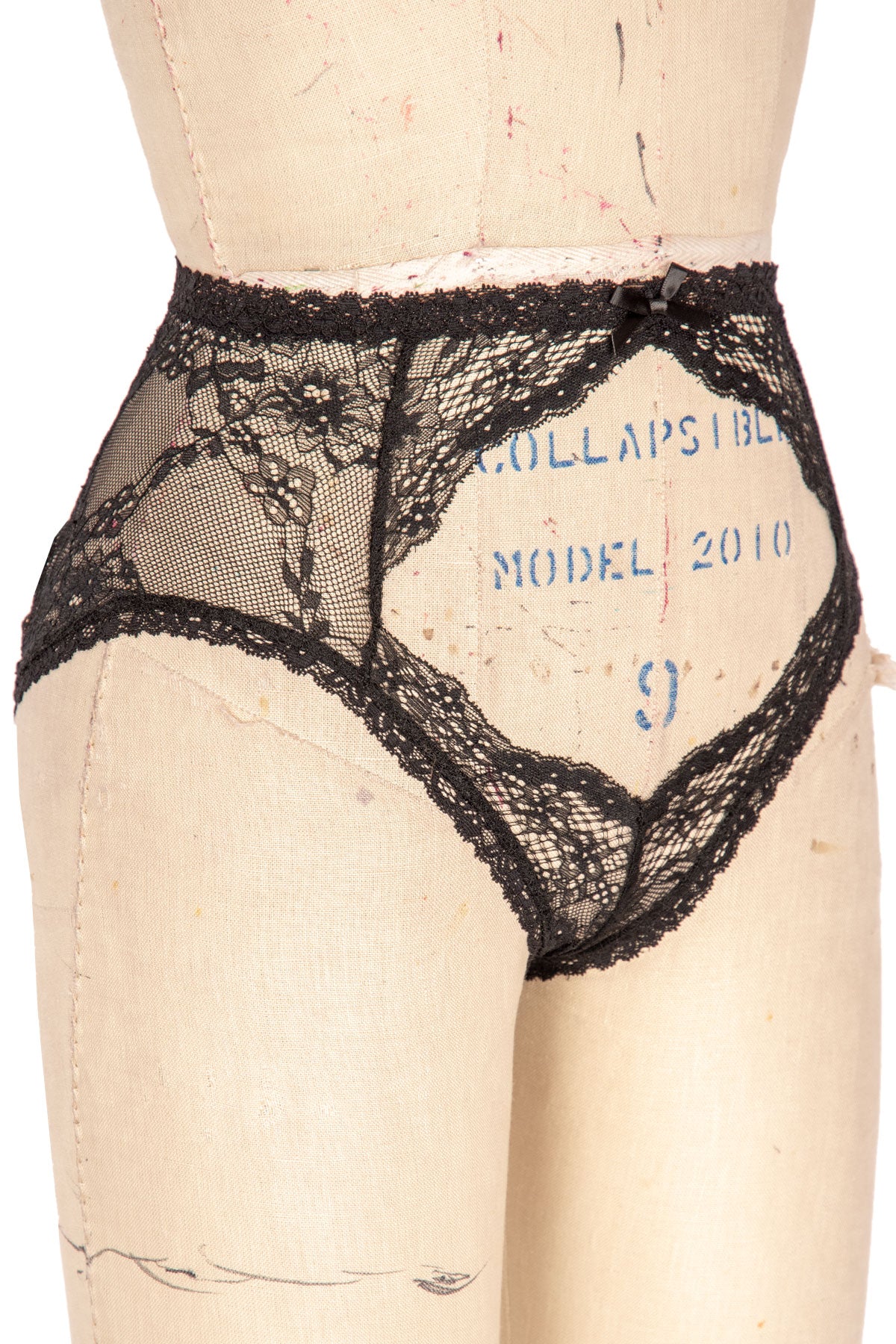 Grace High-Waisted Panty with Open Front & Lattice Butt –