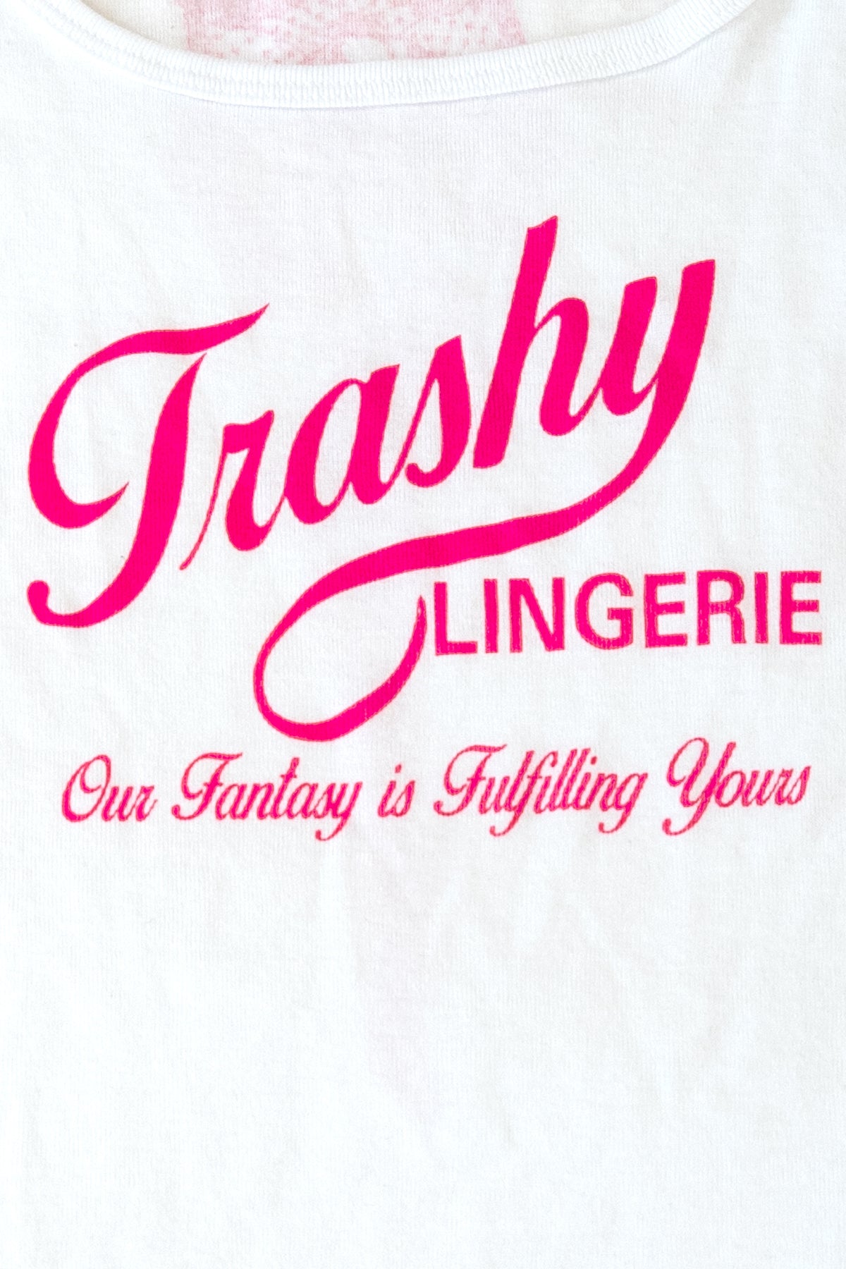 Trashy Ladies White/Hot Pink Tank Top
