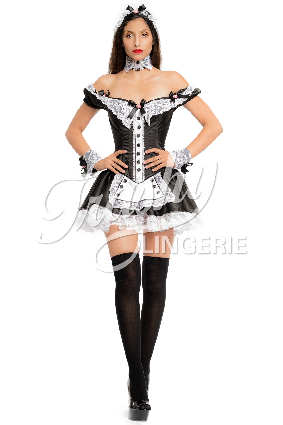 Button French Maid Dress Button French Maid Dress