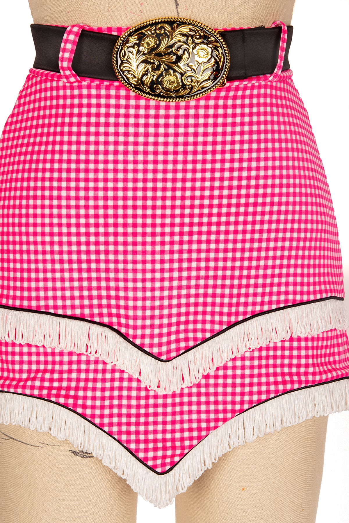 Gingham Rose Cowgirl Skirt