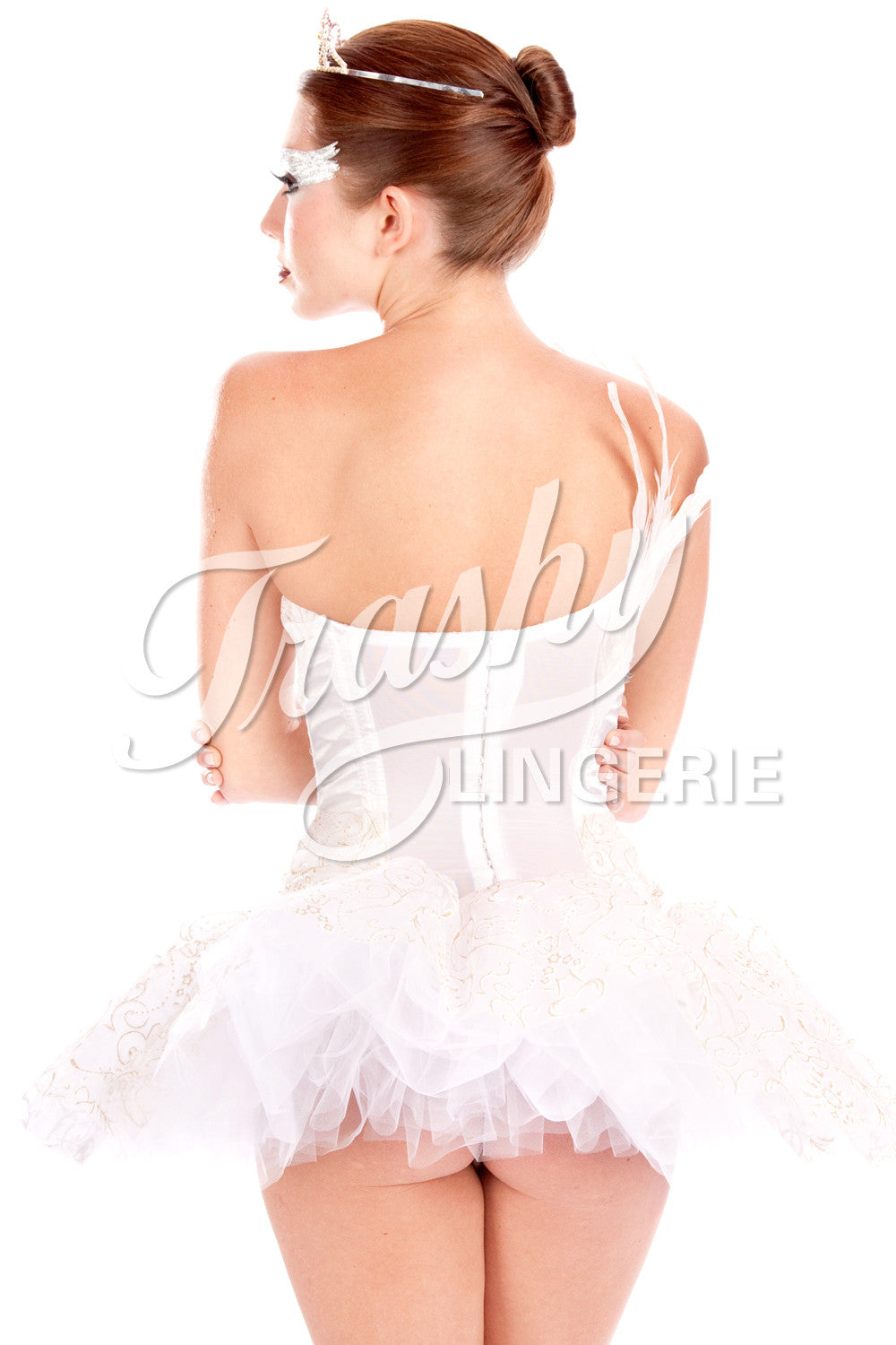 Ballerina Swan Corset with Rhinestones