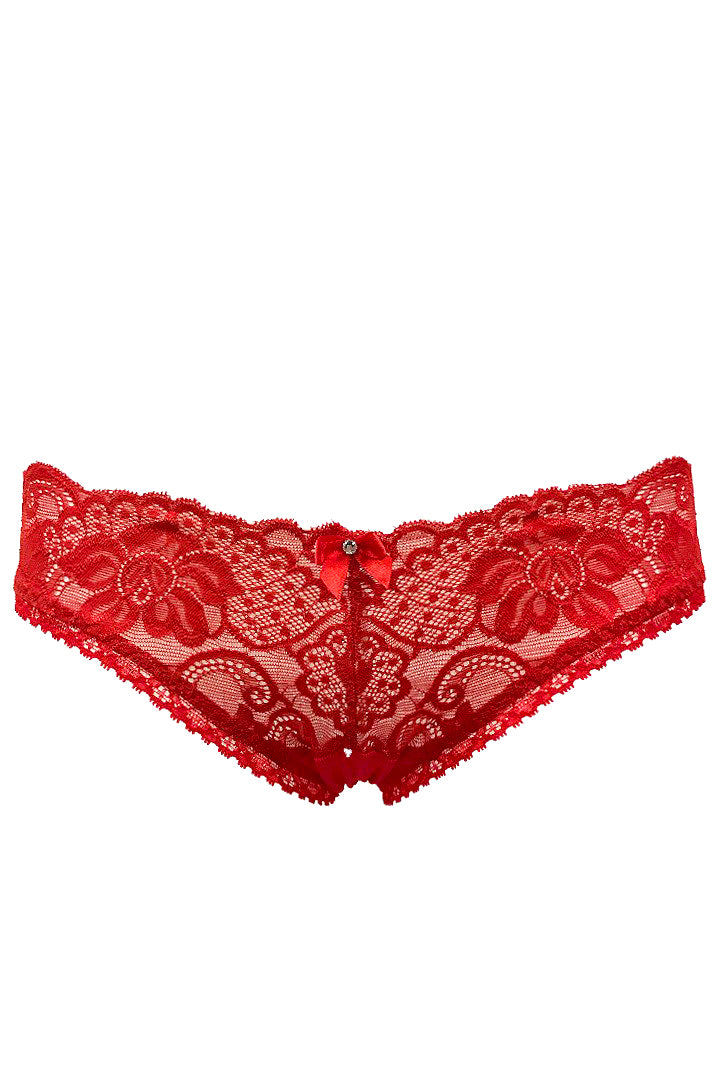 Red Crotchless Panties