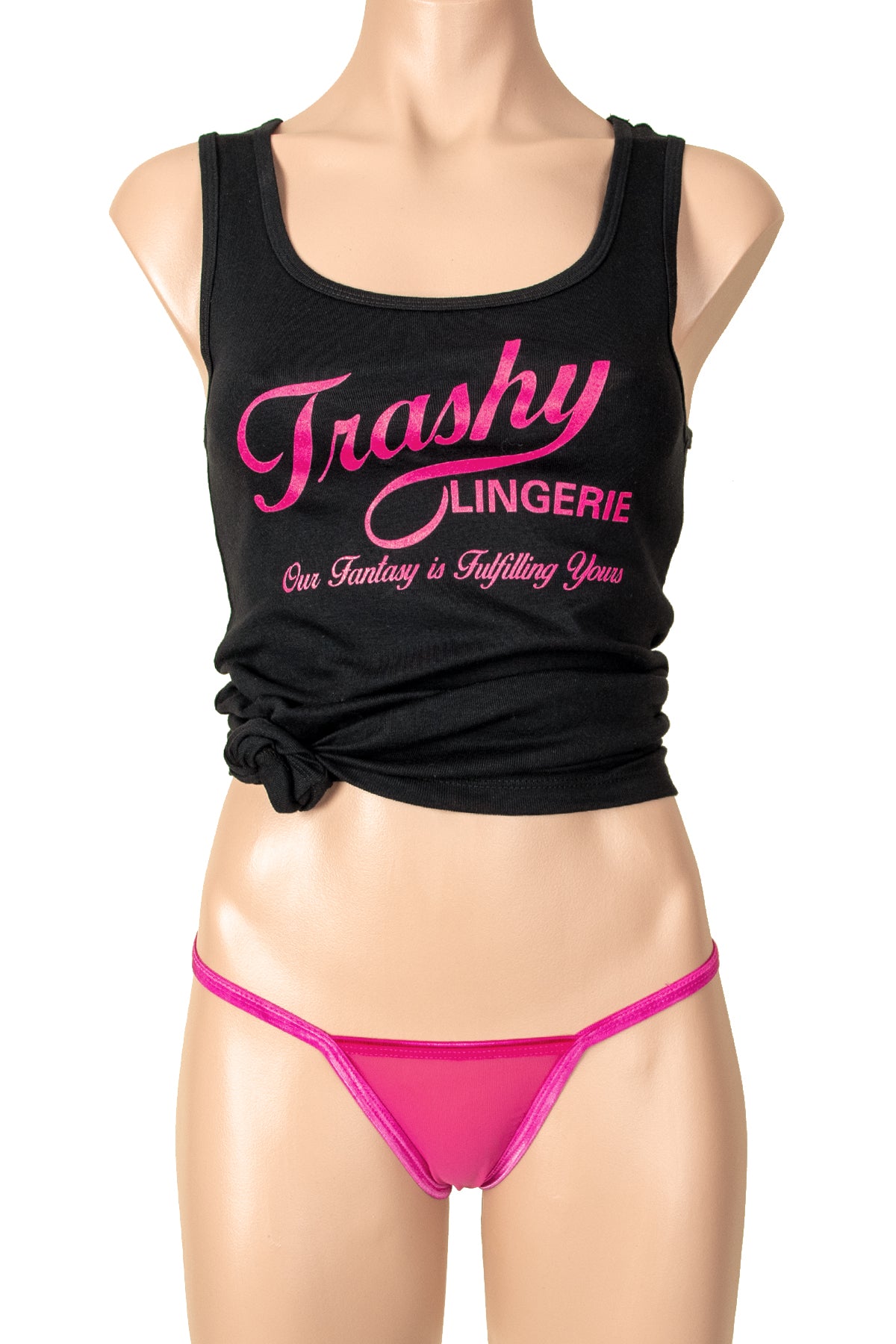 Trashy Ladies Black Hot Pink Tank Top