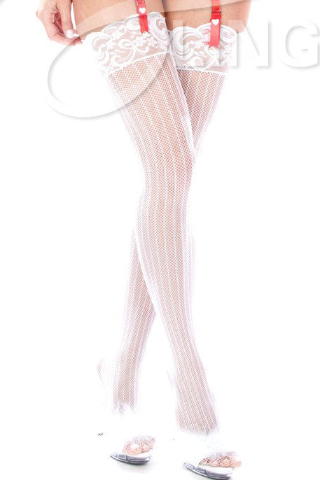 Striped Fishnet Stockings