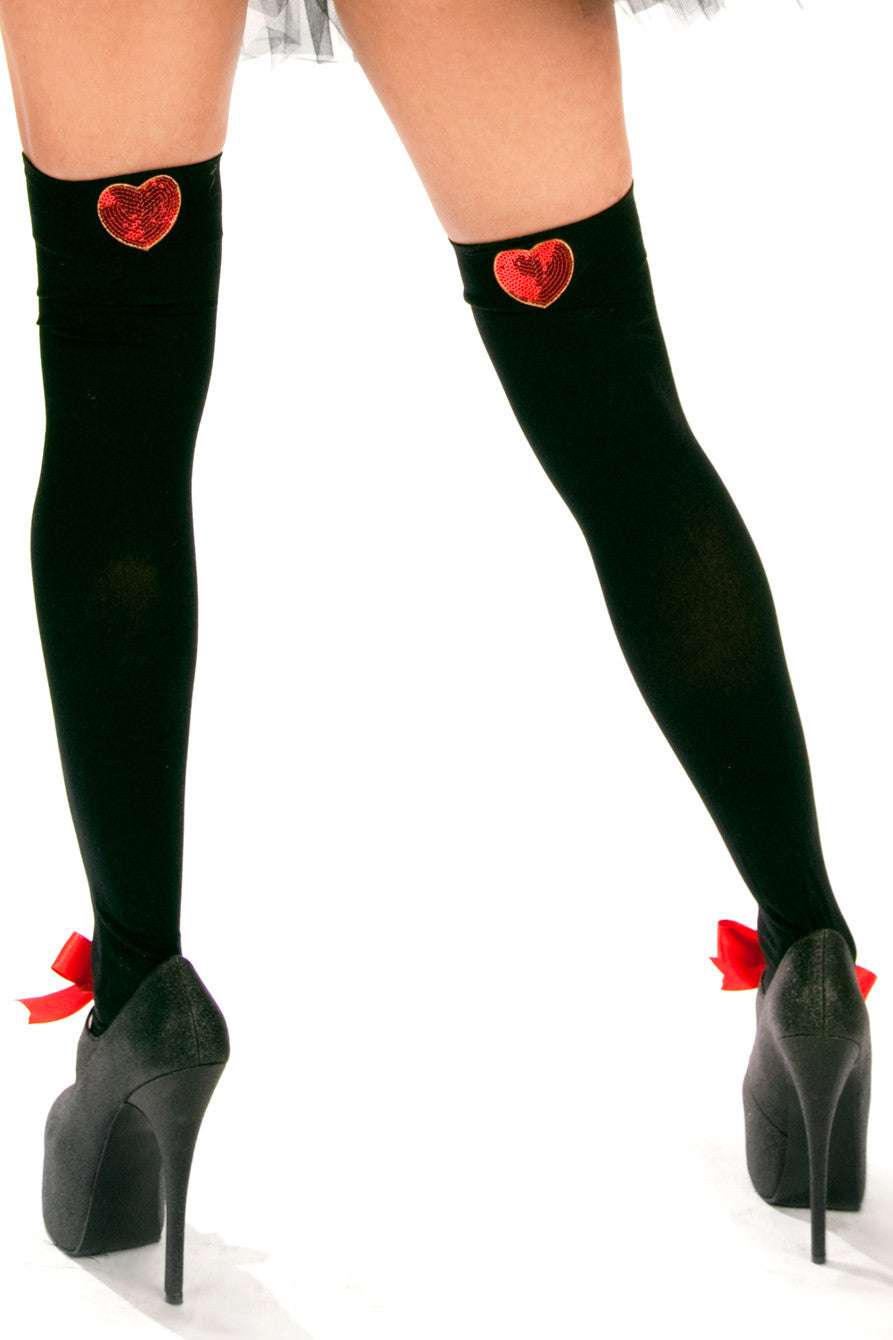 Queen of Hearts Thigh Highs